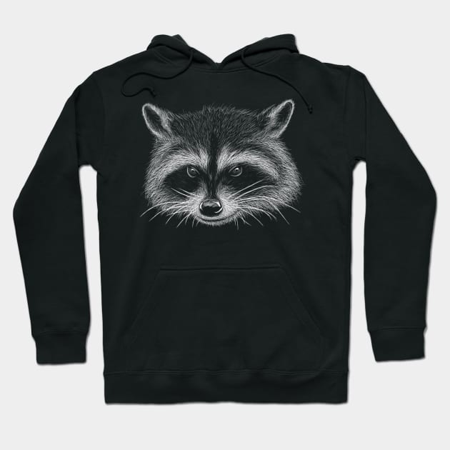 Trash Panda Illustration Masked Bandit Raccoon Drawing Hoodie by SkizzenMonster